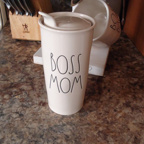 Rae Dunn Other - Boss  Mom Covered Coffee Carafe w/Lid